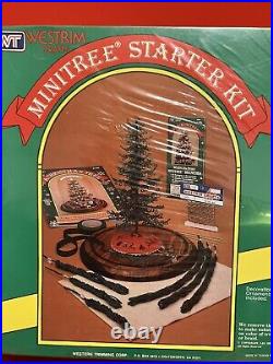 Vintage Westtrim 1985 White Minitree Starter Kit Mini Beaded Christmas Tree