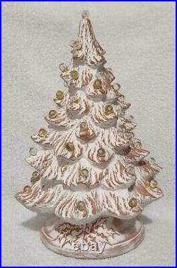 Vintage White 13 Christmas Tree-Missing 3 Lights