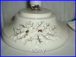 Vintage White 16 1/2 Ceramic Lit Christmas Tree with56 Bluebirds Works
