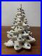 Vintage White Ceramic Christmas Tree 15 Bluebirds No Star Holiday KG JD