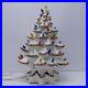 Vintage White Ceramic Christmas Tree 2pcs Star Base Music Box