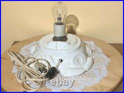 Vintage White Ceramic Christmas Tree with CandleStick Lights 18HX14W