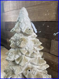 Vintage White Ceramic Light Up Christmas Tree