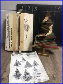 Vintage Wooden Fiddle Christmas Tree 1970 Dondero Vincent Lippe Retro VHTF A4