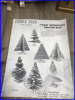 Vintage Wooden Fiddle Christmas Tree 1970 Dondero Vincent Lippe Retro VHTF A4