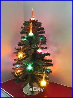 Vintage Working 17 Socket Visca Christmas Tree + Bubble Light C6 Holly Base Noma