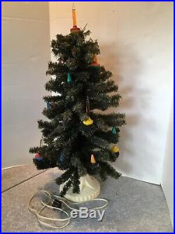 Vintage Working 17 Socket Visca Christmas Tree + Bubble Light C6 Holly Base Noma