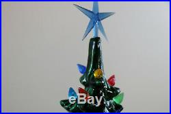 Vintage XL Lighted 2 Piece Atlantic Mold Ceramic Christmas Tree 26 High 1975