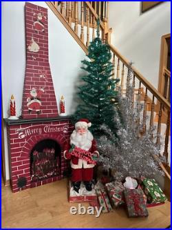 Vintage Yule Craft Fantasy Christmas Tree RARE Blue & Green Colorized Vinyl