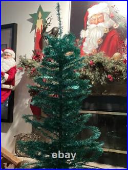 Vintage Yule Craft Fantasy Christmas Tree RARE Blue & Green Colorized Vinyl