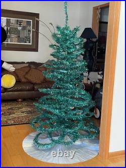 Vintage Yule Craft Fantasy Christmas Tree RARE Blue & Green Colorized Vinyl