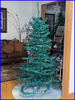 Vintage Yule Craft Fantasy Christmas Tree RARE Blue & Green Colorized Vinyl Vintage Yule Craft Fantasy Christmas Tree RARE Blue & Green Colorized Vinyl