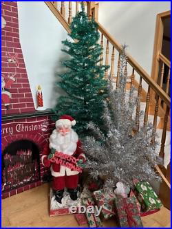 Vintage Yule Craft Fantasy Christmas Tree RARE Blue & Green Colorized Vinyl