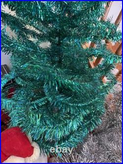 Vintage Yule Craft Fantasy Christmas Tree RARE Blue & Green Colorized Vinyl Vintage Yule Craft Fantasy Christmas Tree RARE Blue & Green Colorized Vinyl