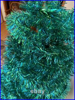 Vintage Yule Craft Fantasy Christmas Tree RARE Blue & Green Colorized Vinyl
