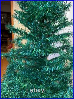 Vintage Yule Craft Fantasy Christmas Tree RARE Blue & Green Colorized Vinyl