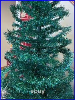 Vintage Yule Craft Fantasy Christmas Tree RARE Blue & Green Colorized Vinyl