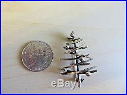 Vintage ZENTALL Modernist Christmas Tree Pin Signed BOOK PIECE MOD Mid Century