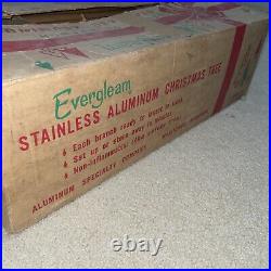 Vintage aluminum christmas tree 6ft Evergleam 94 Branches With Original Box