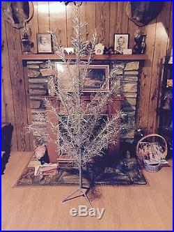 Vintage aluminum christmas tree Around 60 Years Old 6 Feet + Tall