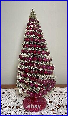 Vintage bottle brush Tabletop Christmas Tree bottle brush Xmas Tree Sisle