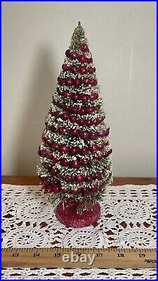 Vintage bottle brush Tabletop Christmas Tree bottle brush Xmas Tree Sisle