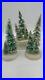 Vintage bottle brush Tabletop Christmas Trees JAPAN small Sisel Xmas Trees