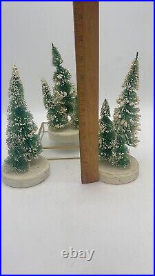 Vintage bottle brush Tabletop Christmas Trees JAPAN small Sisel Xmas Trees