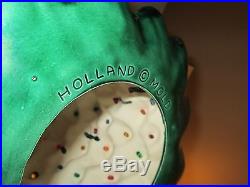 Vintage ceramic Christmas tree green Holland mold MULTI COLOR lights 19 2 PC
