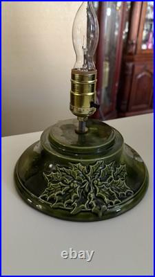 Vintage ceramic Christmas tree with pin lights And Base