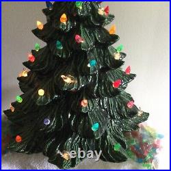 Vintage ceramic Lighted Christmas Tree19 With Extra Bulbs