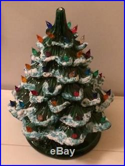 Vintage ceramic christmas tree Nowell's Molds 15 tall