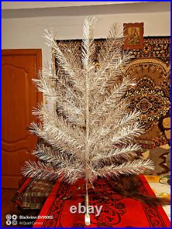 Vintage christmas tree aluminum color 3.6ft very rare. USSR