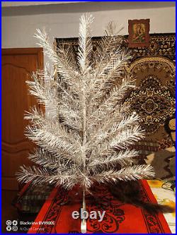 Vintage christmas tree aluminum color 3.6ft very rare. USSR