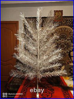 Vintage christmas tree aluminum color 3.6ft very rare. USSR