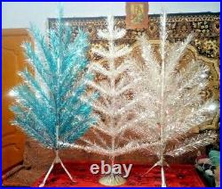 Vintage christmas tree aluminum color 5ft very rare USSR box Very good condition