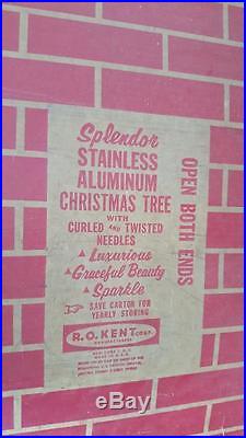 Vintage mid-century modern R. O. KENT SPLENDOR Aluminum CHRISTMAS TREE 7.5ft 202B