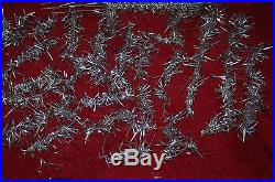 Vintage silver Stainless aluminum pom pom christmas tree 6 ft 153 branches