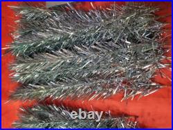 Vintage silver green Christmas tree. USSR, 110 cm