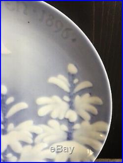 Vintage1896 Bing & Grondahl Christmas Plate'New Moon Over Snow-Covered Trees