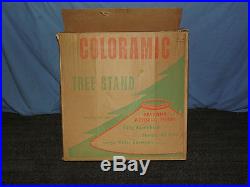 Vintage1973 Poloron All Steel Christmas Coloramic Tree Stand In Box Nice