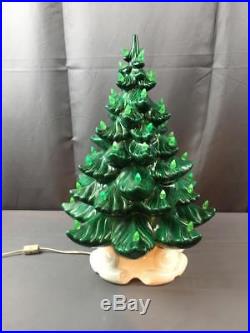 Vntg Atlantic Mold Green 19 tall Christmas tree Mint