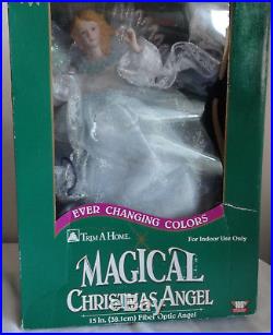 Vntg Trim The Home Holiday Fiber Optic Christmas Magical Angel Tree Topper 15