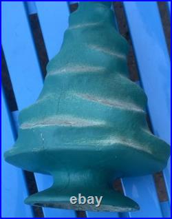 Vtg 10 Papier-mâché Composite Holiday Snowy Christmas Tree