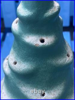 Vtg 10 Papier-mâché Composite Holiday Snowy Christmas Tree