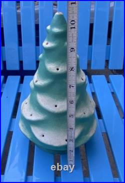 Vtg 10 Papier-mâché Composite Holiday Snowy Christmas Tree