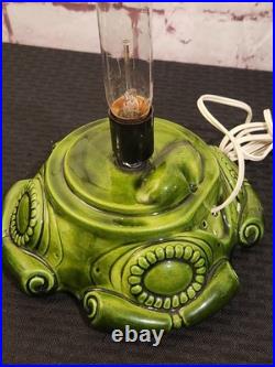 Vtg 16 70-80's Atlantic Mold Ceramic Christmas Tree withDecor Base And Cardinals