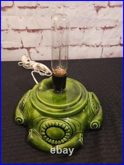 Vtg 16 70-80's Atlantic Mold Ceramic Christmas Tree withDecor Base And Cardinals