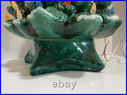 Vtg 19.5 Lighted Ceramic Christmas Tree Birds Snowy Branches Flocked COMPLETE Vtg 19.5 Lighted Ceramic Christmas Tree Birds Snowy Branches Flocked COMPLETE