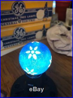 Vtg 1940 Wwii Ge 10 Round Star And Snowflake Christmas Tree Lightsrare